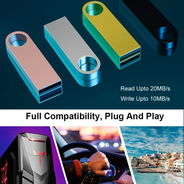 10PCS Free custom logo Metal Pen Drive  Flash Disk  For Publicity Gift typec and Chain USB Stick 512MB 4GB 8GB 32GB 64GB 128GB