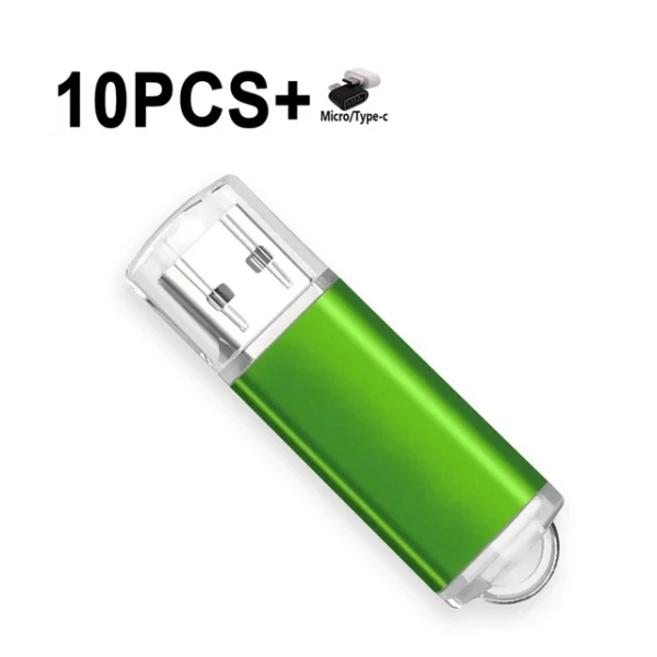 10PCS/Wholesale Free custom logo USB Flash Drive Pen Drive typec to usb 1GB 2GB 4GB 8GB 16GB 32G  64GB 128GB Memory Flash Disk