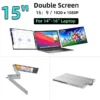 14 / 15 / 16 Inch 1920 x 1200 Portable Monitor Office Double screen IPS Foldable Dual External Display For 13.3 - 16 inch Laptop