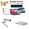 14 / 15 / 16 Inch 1920 x 1200 Portable Monitor Office Double screen IPS Foldable Dual External Display For 13.3 - 16 inch Laptop