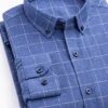 Cotton Plaid Shirt Men's Long-Sleeved Cotton Fleece Shirt