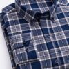 Cotton Plaid Shirt Men's Long-Sleeved Cotton Fleece Shirt