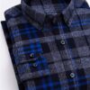 Cotton Plaid Shirt Men's Long-Sleeved Cotton Fleece Shirt