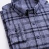 Cotton Plaid Shirt Men's Long-Sleeved Cotton Fleece Shirt