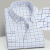 Men'S Plus Size Cotton Oxford Plaid Shirt
