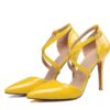 Womens Pumps Shoes Dorsay Ankle Strap Thin Heels