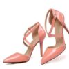 Womens Pumps Shoes Dorsay Ankle Strap Thin Heels