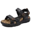 2024 New Genuine Leather Men's Sandals Summer Outdoor Non-slip Hiking Trekking Shoes for Men Beach Slippers Casual Sneakers