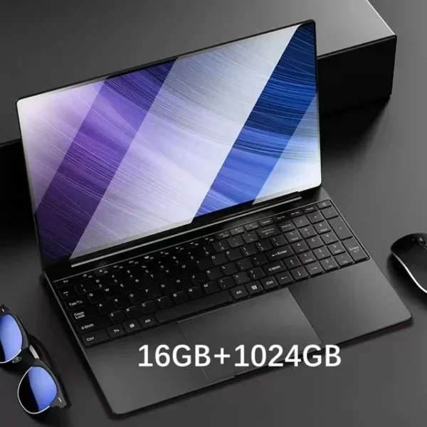2024 Portables 15.6 Inch 1920*1080 HD Screen Thin Netbook Intel Celeron N5095 16GB RAM 1024GB SSD Windows 11 Pro Laptop Computer