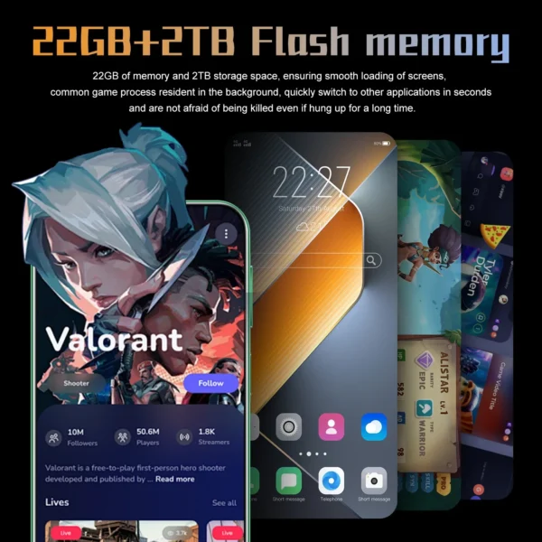 2024 smartphone Pova 6 Pro unlocks high-definition screen with a 7.3-inch 22GB+2TB 5G dual analog Celulares Android 14 8000mAh