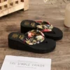 2025 Fashion Women Flip Flops Summer Beach Platform Slippers Casual Outside Wedges Sandals Summer Women Shoes