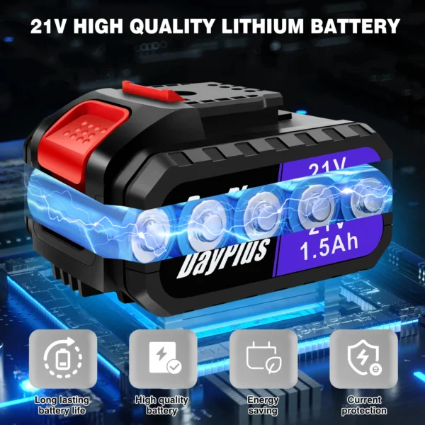 26 PCS Cordless Drill Driver Electric Screwdriver Set for DIY Drilling Walls,25+1 Torque Power Drills,LED Work Light Kitbox