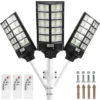3 Pcs Waterproof Solar Street Light, Solar Energy 240 Degree Coverage Area Garden Lamp, 1152 Light Beads Outdoor Light, Large Ca