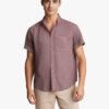 Solid-color Short-sleeved Lapel Shirt Summer Breathable Cotton And Linen Top Mens Clothing