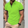 Men's Short Sleeve Business Shirt Summer Casual Polo Shirts