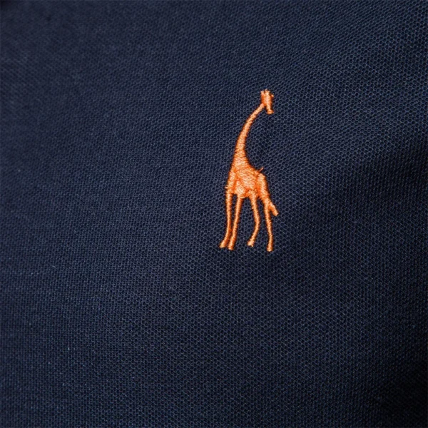 526529793 AIOPESON Men's Embroidered Cotton Polo Shirt: Slim Fit Solid Color Casual Polo for Summer Fashion