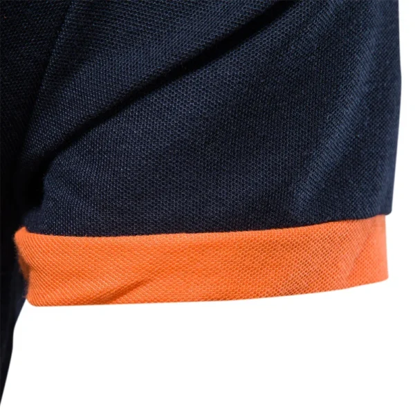 526529795 AIOPESON Men's Embroidered Cotton Polo Shirt: Slim Fit Solid Color Casual Polo for Summer Fashion