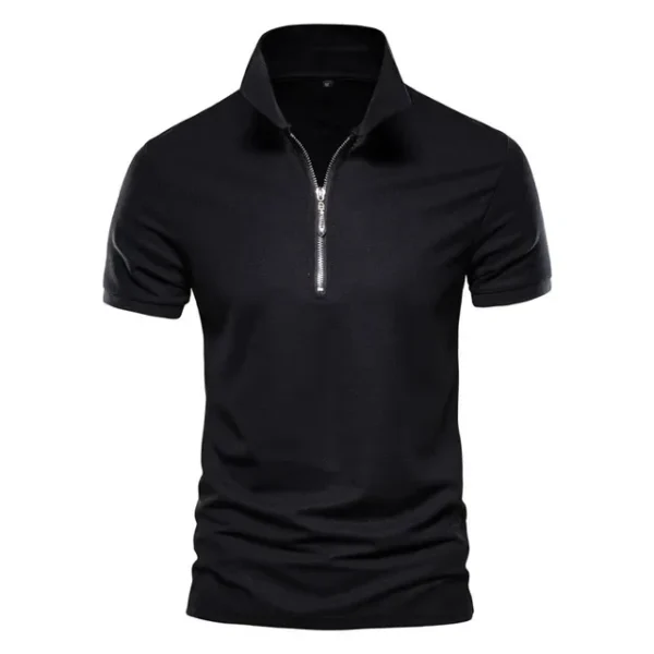 526529818 AIOPESON Men's Embroidered Cotton Polo Shirt: Slim Fit Solid Color Casual Polo for Summer Fashion