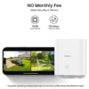 AOSU 3MP Solar Camera System 2 Cam Kit Wireless Cam System Surveillance Wifi PTZ Camera Set with Home Base Support Alex