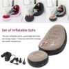 Inflatable Air Mattress Lazy Sofa Deck Chair Comfortable Leg Stool Rest Single Beanbag for home and Outdoor Use
