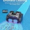 Cordless Robotic Pool Vacuum, 140mins Runtime, Robotic Pool Cleaner with Upgraded Triple-Motor, Wall Climbing, Intelligent