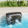 Cordless Robotic Pool Vacuum, 140mins Runtime, Robotic Pool Cleaner with Upgraded Triple-Motor, Wall Climbing, Intelligent