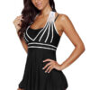 Women Halter plus size Tankini Swimsuits Beach Wear Padded Bathing Trunks Dress Briefs Suit Swimwear