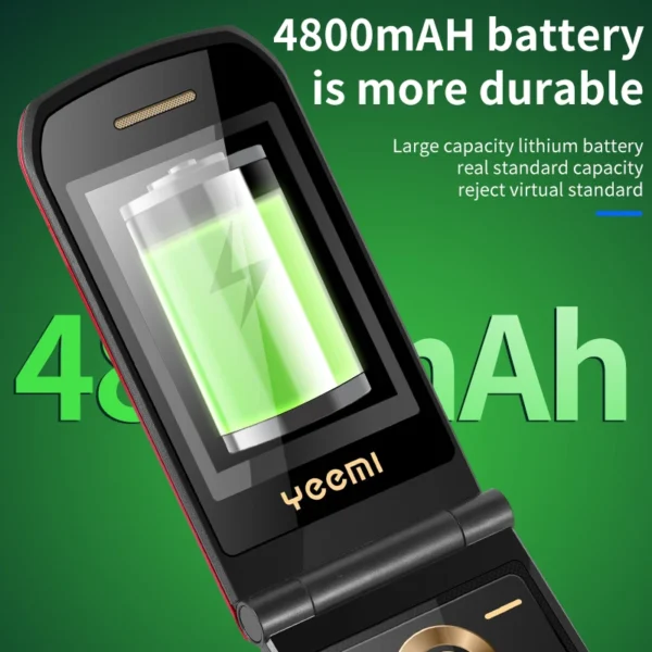 Dual Screen Flip Senior Cellphone 2G GSM Free Case SOS Large Push Button Fast Dial Loud Sound Camera Torch Elderly Foldale Phone