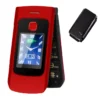 Dual Screen Flip Senior Cellphone 2G GSM Free Case SOS Large Push Button Fast Dial Loud Sound Camera Torch Elderly Foldale Phone