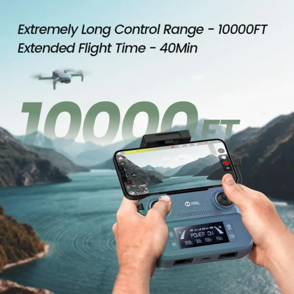 Holy Stone HS360S GPS Drone: 4K UHD, FAA, 249g, 10000ft VTX, Auto Return, Follow Me, Brushless, Beginner, Gradient Edition,C0.