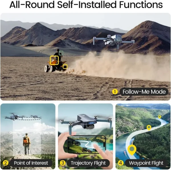 Holy Stone HS360S GPS Drone: 4K UHD, FAA, 249g, 10000ft VTX, Auto Return, Follow Me, Brushless, Beginner, Gradient Edition,C0.