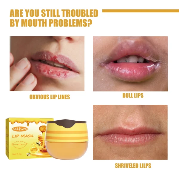 Honey Moisturizing Lip Balm Lip Mask Deep Maintenance Saving Cracking Prevent Dry Lip Care Long-Lasting Female Makeup Product