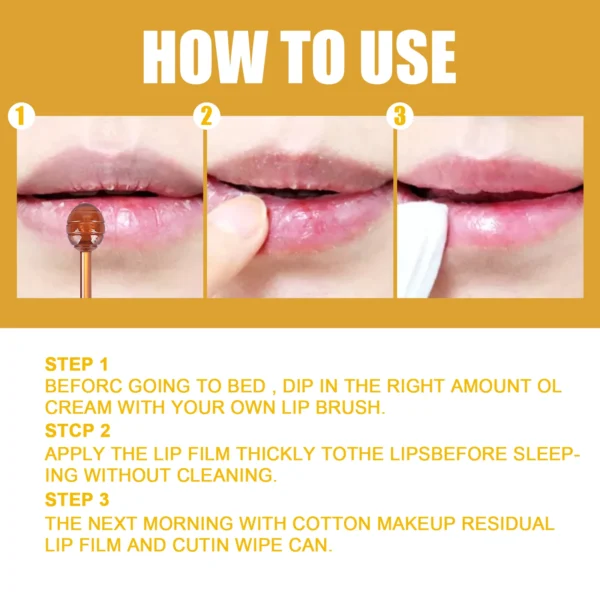 Honey Moisturizing Lip Balm Lip Mask Deep Maintenance Saving Cracking Prevent Dry Lip Care Long-Lasting Female Makeup Product