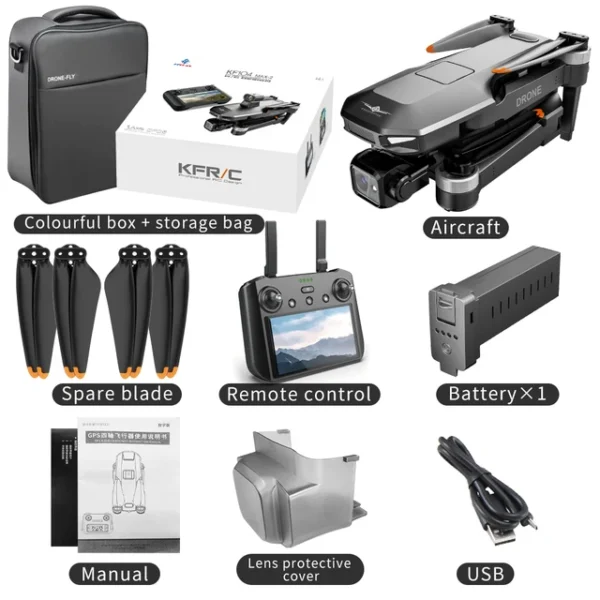 KF104 / KF104MAX2 Professional Drone With 4K Camera 3-Axis Gimbal WIFI 360 Obstacle Avoidance Touch Screen FPV Brushless RC Dron