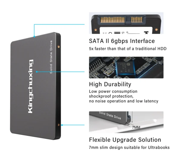 Kingchuxing Ssd Sata 1tb Hard Drives Ssd 128gb 2256gb Notebook 2.5 Ssd Drive For Desktop Laptop