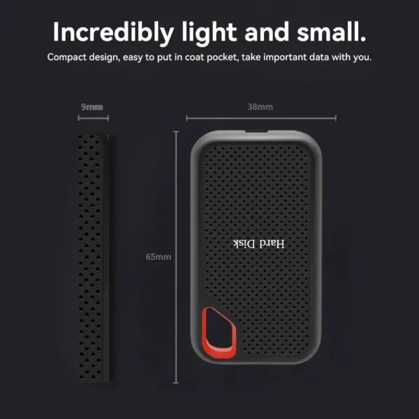 Lenovo Hard Disk Mobile SSD E60 1TB 2TB 256TB USB 3.1 HD External Hard for Laptop PS5 Mobile Hard Disk HDD Storage