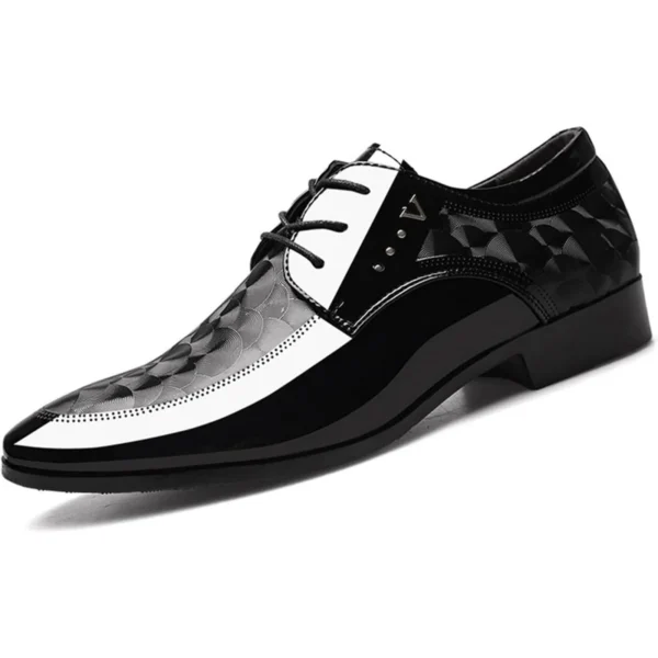 526627852 Men's Oxford Shoes Moire PatternFormal Business Dress Shoes Lace up Italy Modern Suit Tuxedo Shoes for Men