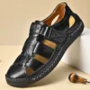 Men's Sport Sandals - Closed Toe Outdoor Fisherman Shoes, Breathable Summer Beach Loafers, Anti-Slip