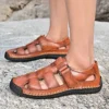 Men's Sport Sandals - Closed Toe Outdoor Fisherman Shoes, Breathable Summer Beach Loafers, Anti-Slip