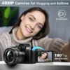 NBD Compact Digital Photography Camera 4K WIFI WebCam Vintage Vlog Video Recorder YouTube 48MP Camcorder 16X Digital Zoom Camera