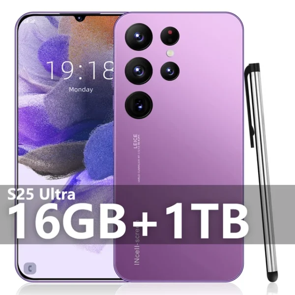 S25 Ultra New smartphone 5G 7.3-inch high-definition Android 14 Snapdragon 8gen3 10core dual SIM phone 7800mAh unlocking phone