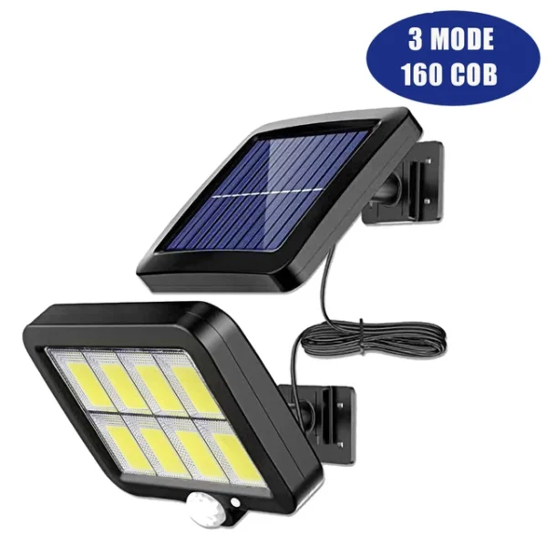 Solar Light Outdoor Waterproof with Motion Sensor Floodlight Remote Control 3 Modes for Patio Garage Backyard Solar Lamp