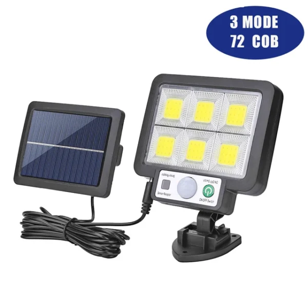 Solar Light Outdoor Waterproof with Motion Sensor Floodlight Remote Control 3 Modes for Patio Garage Backyard Solar Lamp