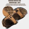 Summer Men's Sandals Outdoor Non-slip Men's Beach Sandals Leather Men's Shoes Fashion Men Sneakers High Quality Casual Flat