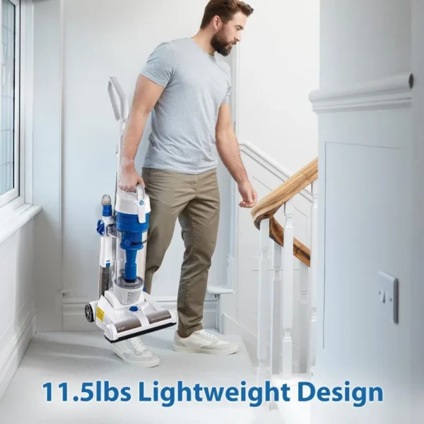 Upright Vacuum Cleaner Powerful Suction Bagless Vacuum Cleaner Portable Floor Cleaner 20 ft Power Cord 13 Inch Cleaning Path