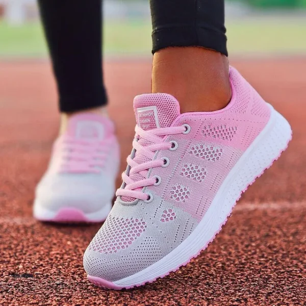 2024 New Fashion Sneakers For Women Breathable Trainers Outdoor Women Sneakers Mesh Fabric Lace Up Female Footwear Shoes Women