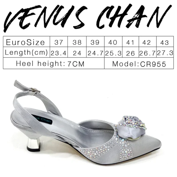 2025 Nigerian Fashion Ladies Evening Shoes And Bags Paired With Handmade Petal Clutches Pointed Toe Mid-Heel Women Party Shoes