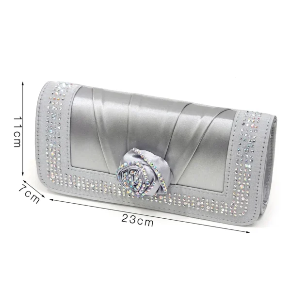 2025 Nigerian Fashion Ladies Evening Shoes And Bags Paired With Handmade Petal Clutches Pointed Toe Mid-Heel Women Party Shoes