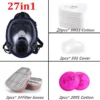 27in1 Full Face Gas Mask Chemical Biological Radioactive Contamination Gasmask Respirator Filter Radiation Dustproof Respirator