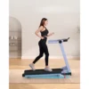 3.5HP Foldable Treadmill with Incline, 350 LBS Capacity Treadmill with LED, 0.6-10 mph Folding Treadmill Bluetooth Connectivity
